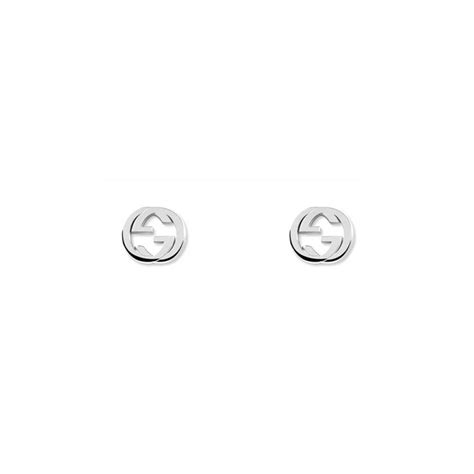 orecchini gucci argento doppia g|Gucci / Interlocking G / orecchini logo con Doppia G / argento.